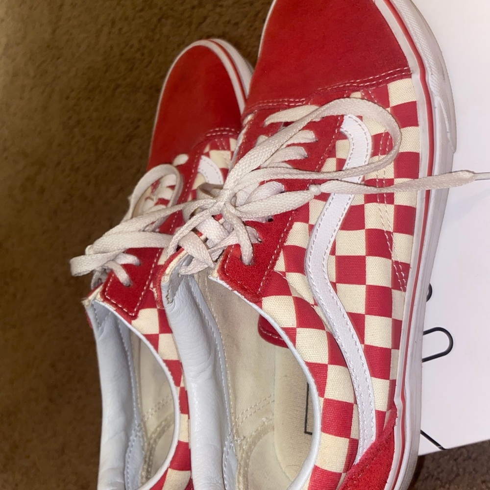 Red & white checkered Vans